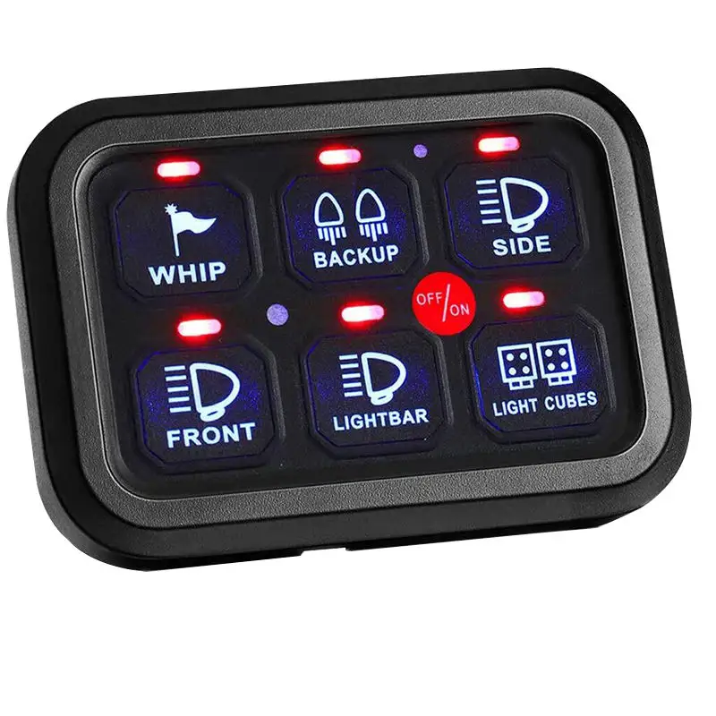 Bluetooth 6 Gang Switch Panel for Driving Light Accessories Controller