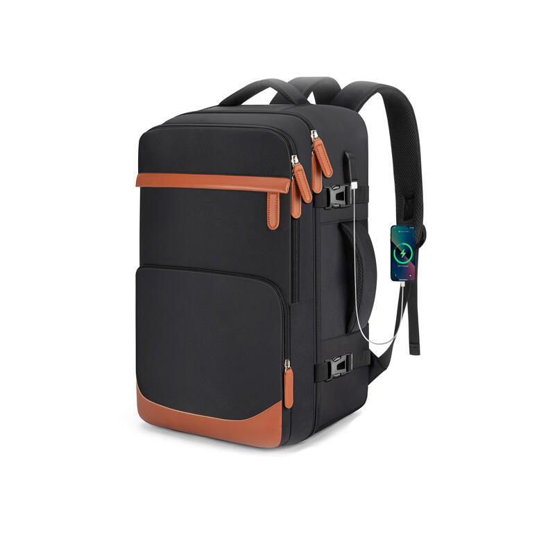mochila de Viagem de 40L com Porta USB para Carregamento, Mochila Resistente à Água para Homens e Mulheres, Mochila para Notebook de Negócios para Homens e Mulheres, Viagens e Deslocamentos, Acomoda Notebook de 15,6/17,3 Polegadas