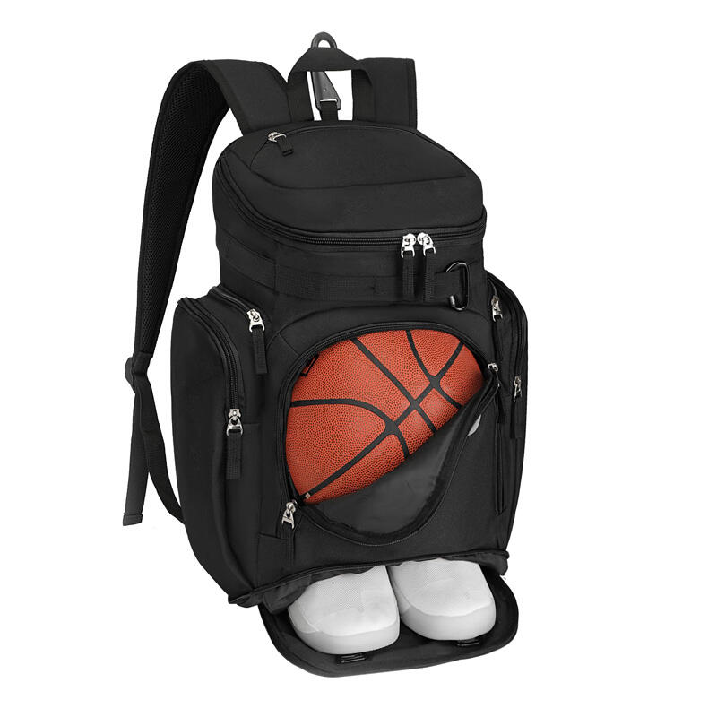 Mochila de Basquete, Bolsa Esportiva Grande com Compartimento para Bola e Sapatos para Basquete, Futebol, Vôlei, Academia