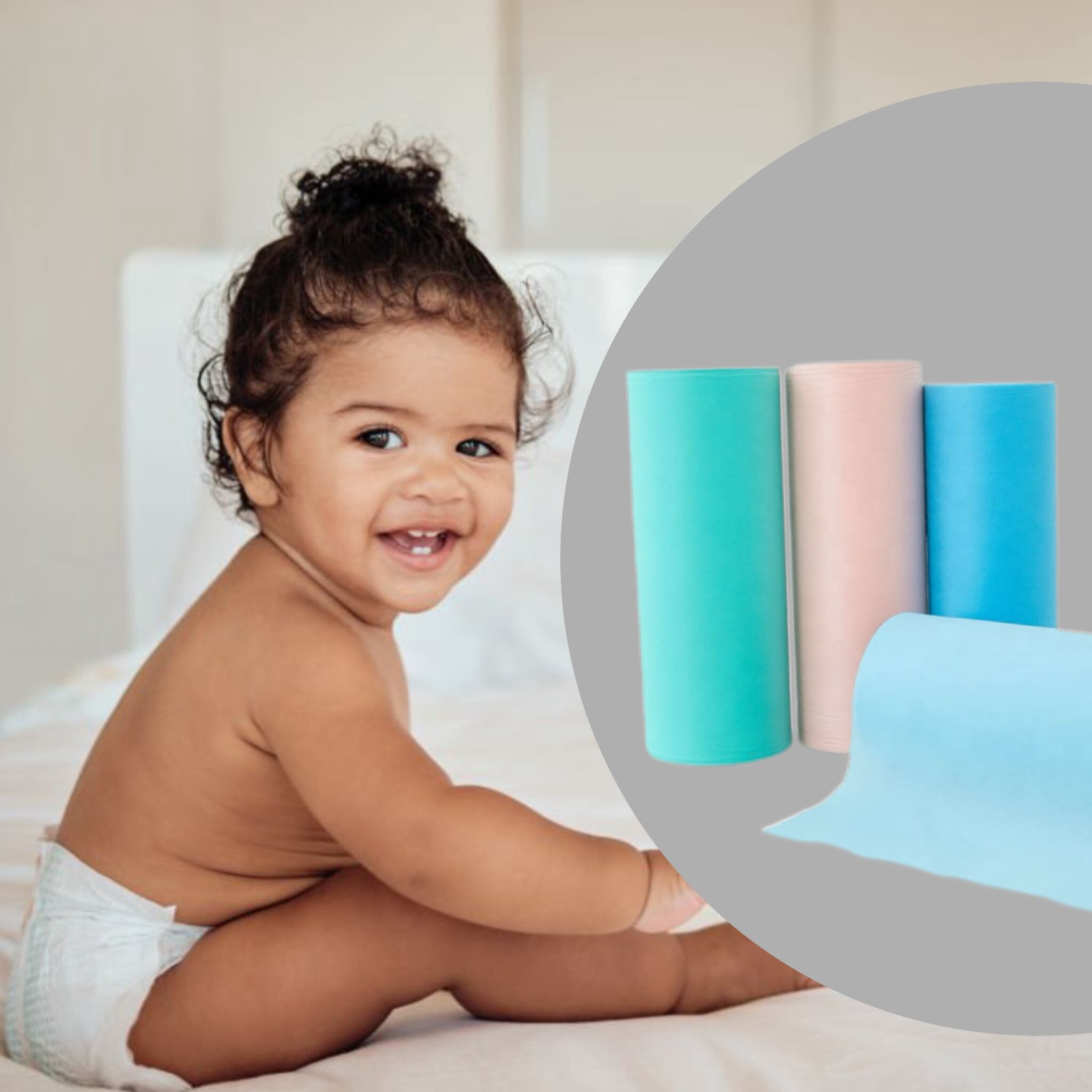 10-15g PP SSS SSSS Spunbond Nonwoven Fabric for Baby Pamper Core Covering