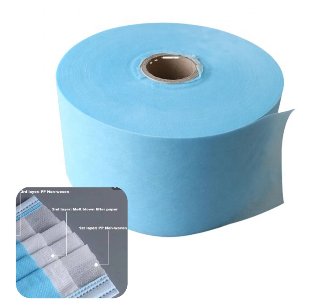 25-30gsm Spunbond Nonwoven Fabric Available in Various Colors for Disposable Face Mask