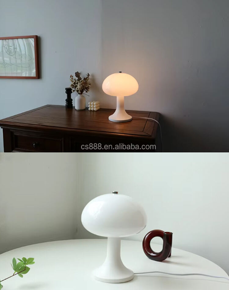 chuse factory high light white glass table lamp home decor led lights for bedroom hotel-52