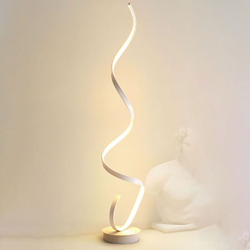 Vertical spiral floor lamp