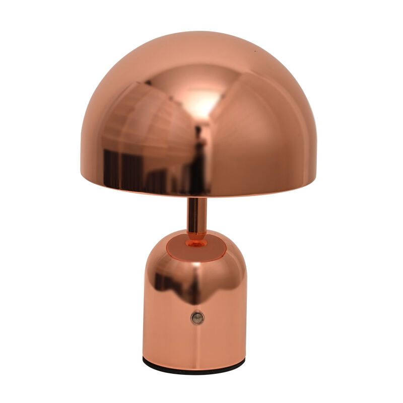 Elektroplaterad Kreativ Svamp Lampa Touch Dimbar Trådlös Bordslampa Minimalistiskt Vardagsrum Nattljus