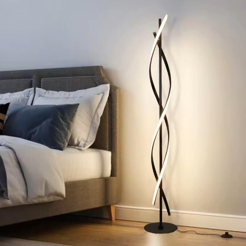 Konstnärlig design enkel nordisk stil led golvlampa fjärrstyrning 3 färger Tripod Rgb Golvlampa