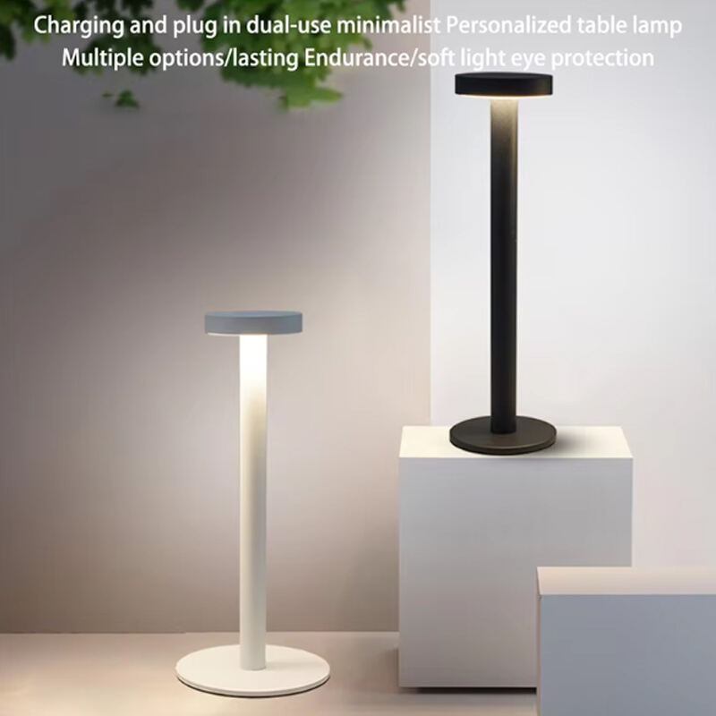 chuse round design white black 1800 mah wireless charging bedside lamp bedroom desk light-1