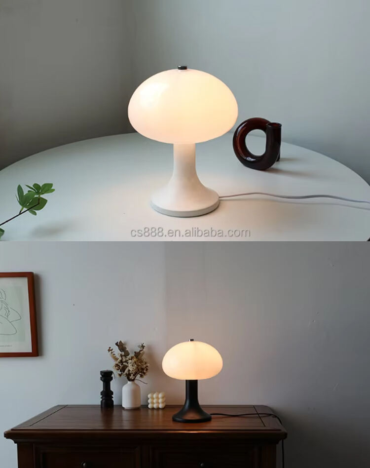chuse factory high light white glass table lamp home decor led lights for bedroom hotel-53