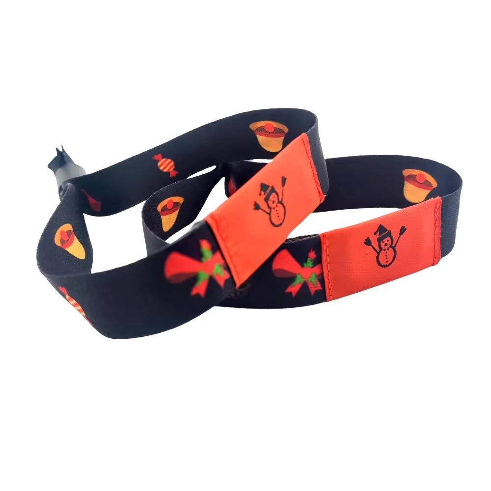Eco-Friendly 4100 Adjustable RFID Woven Fabric Bracelet 13.56MHz Polyester Wristband for Access Control Cards Festival