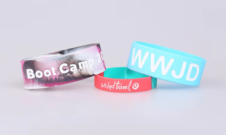 custom logo decorative rfid silicone wristbands cheap promotional advertising gifts decorative rubber band bracelets-5