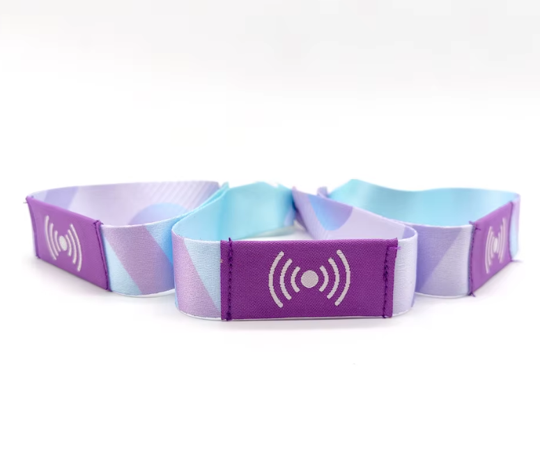 Use fabric wristbands to promote sustainability at events.