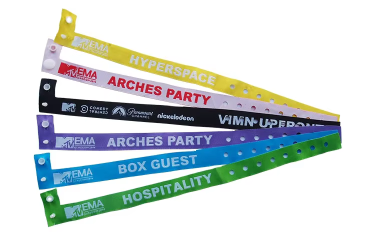 product wholesale eco friendly polyester satin polyester printing adjustable festival custom fabric woven wristband for events-4