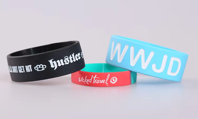custom logo decorative rfid silicone wristbands cheap promotional advertising gifts decorative rubber band bracelets-2