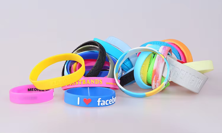 custom logo decorative rfid silicone wristbands cheap promotional advertising gifts decorative rubber band bracelets-1