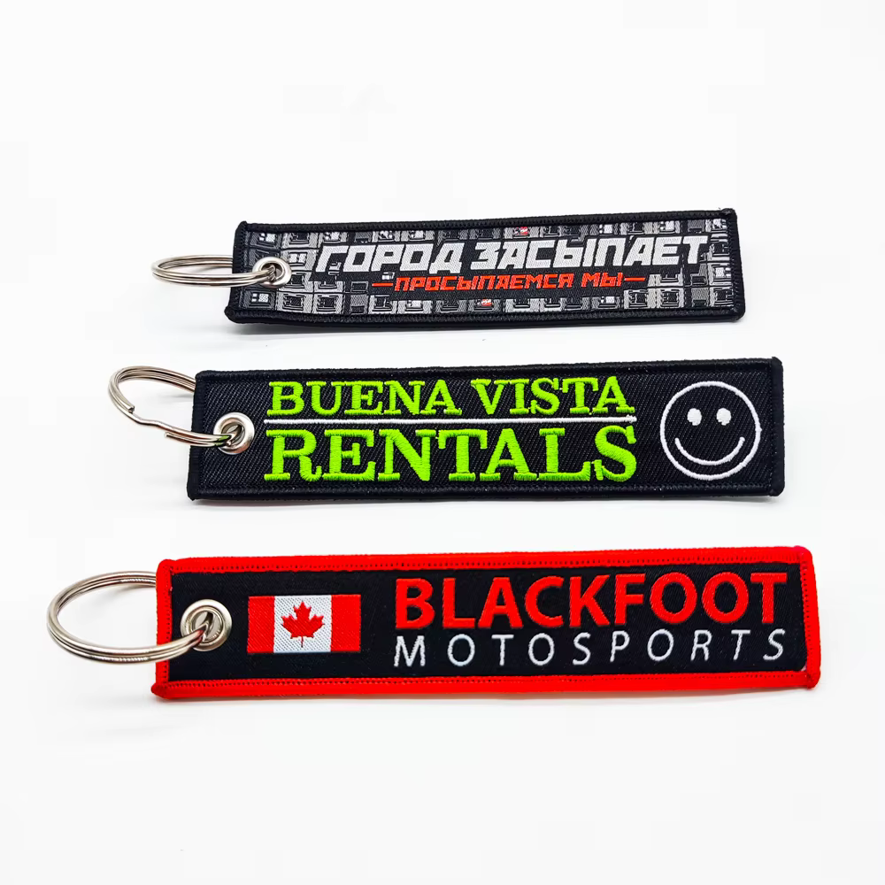 product custom fabric stitching lanyard keychain printing design lanyard car key chains key tags custom-2