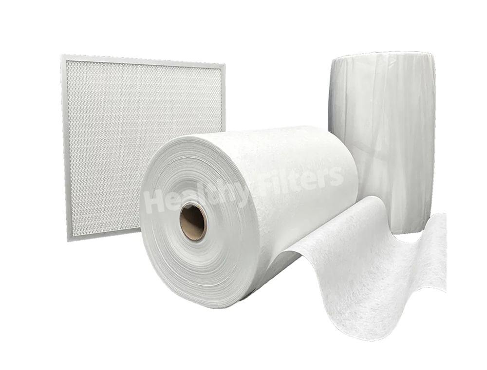 H13 H14 Fiberglass PP Material Fiber Media Mini Pleat HEPA Filter Paper Roll Media Pack