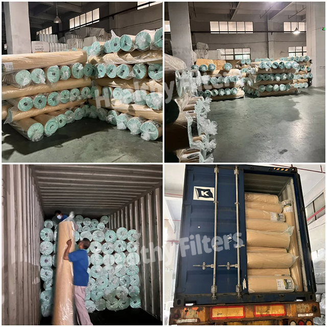 Fiberglass Material Paint Room Stop Filter Media Roll Spray Booth Floor Filter  factory