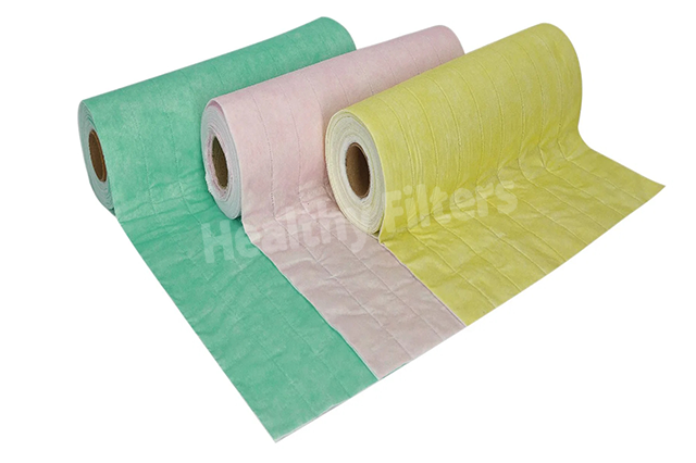 Synthetic Non-Woven Fiber Multi Pocket Media Cloth Roll Bag Filter Air Filter Paper Manufacturing supplier