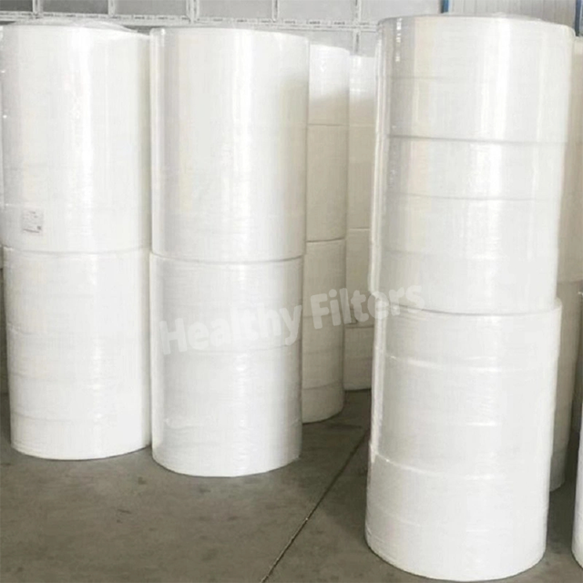 H13 H14 Fiberglass PP Material Fiber Media Mini Pleat HEPA Filter Paper Roll Media Pack supplier