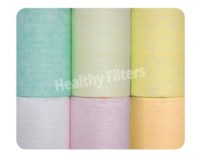 Synthetic Non-Woven Fiber Multi Pocket Media Cloth Roll Bag Filter Air Filter Paper Manufacturing details