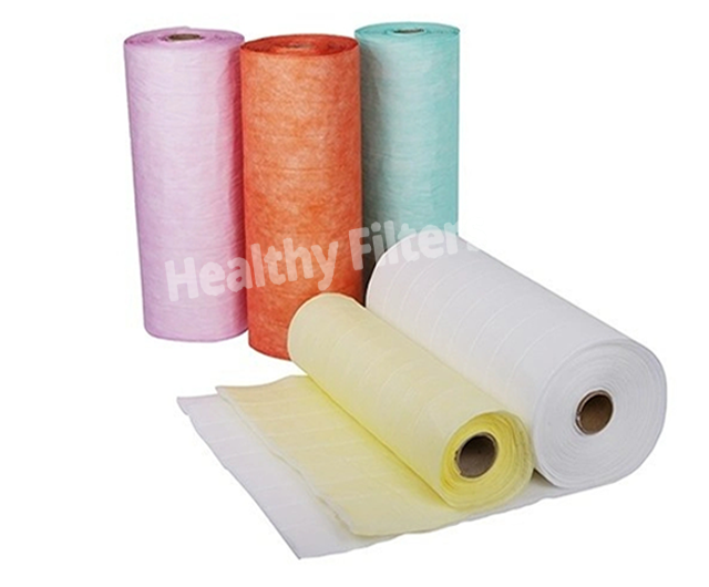 G4 F5 F6 F7 F8 F9 Synthetic Fiber Roll Pocket Filter Material Air Filter Paper Media for HVAC Ventilation factory