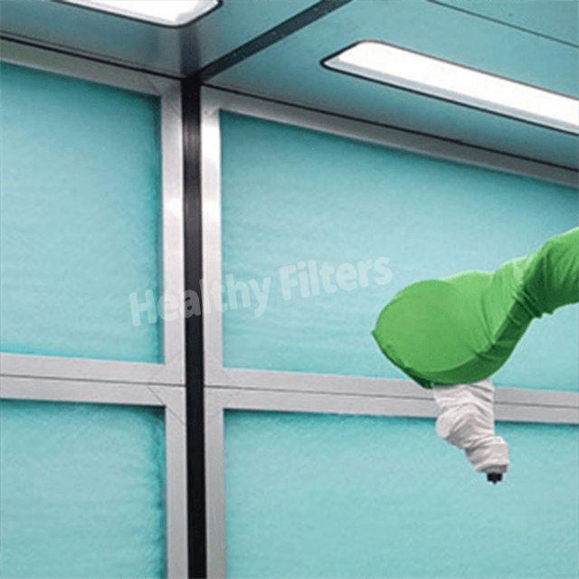 Celling Filter Fiberglass Paint Arrestor Roll Paint Room Spray Booth Extract Glass Fibre Floor Filter Paint Stop Filter details