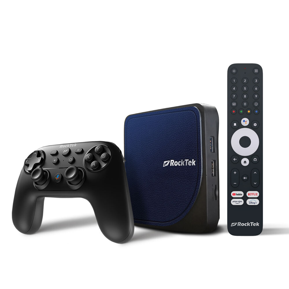RockTek RTX5000 4K GameStream Pro (G2 Max) AndroidTV 12 Netflix Google Certified Amlogic S905X4 4G64G Support DTS Dolby Audio Wifi6 1000M BT5.0