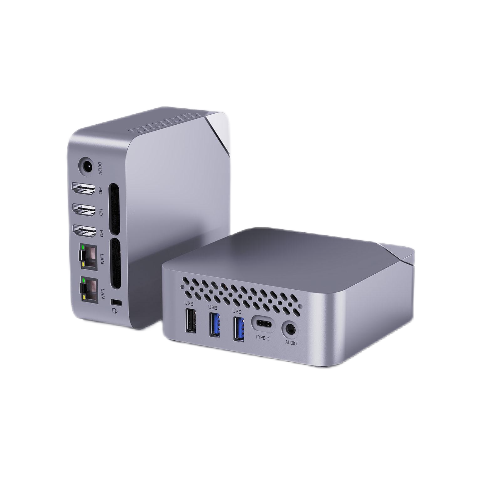 Elebao Nuevo N95/N100/N97/N150 Dual Lan Escritorio Mini PC Sin DDR Ni SSD Salida de 4 Pantallas Computadora