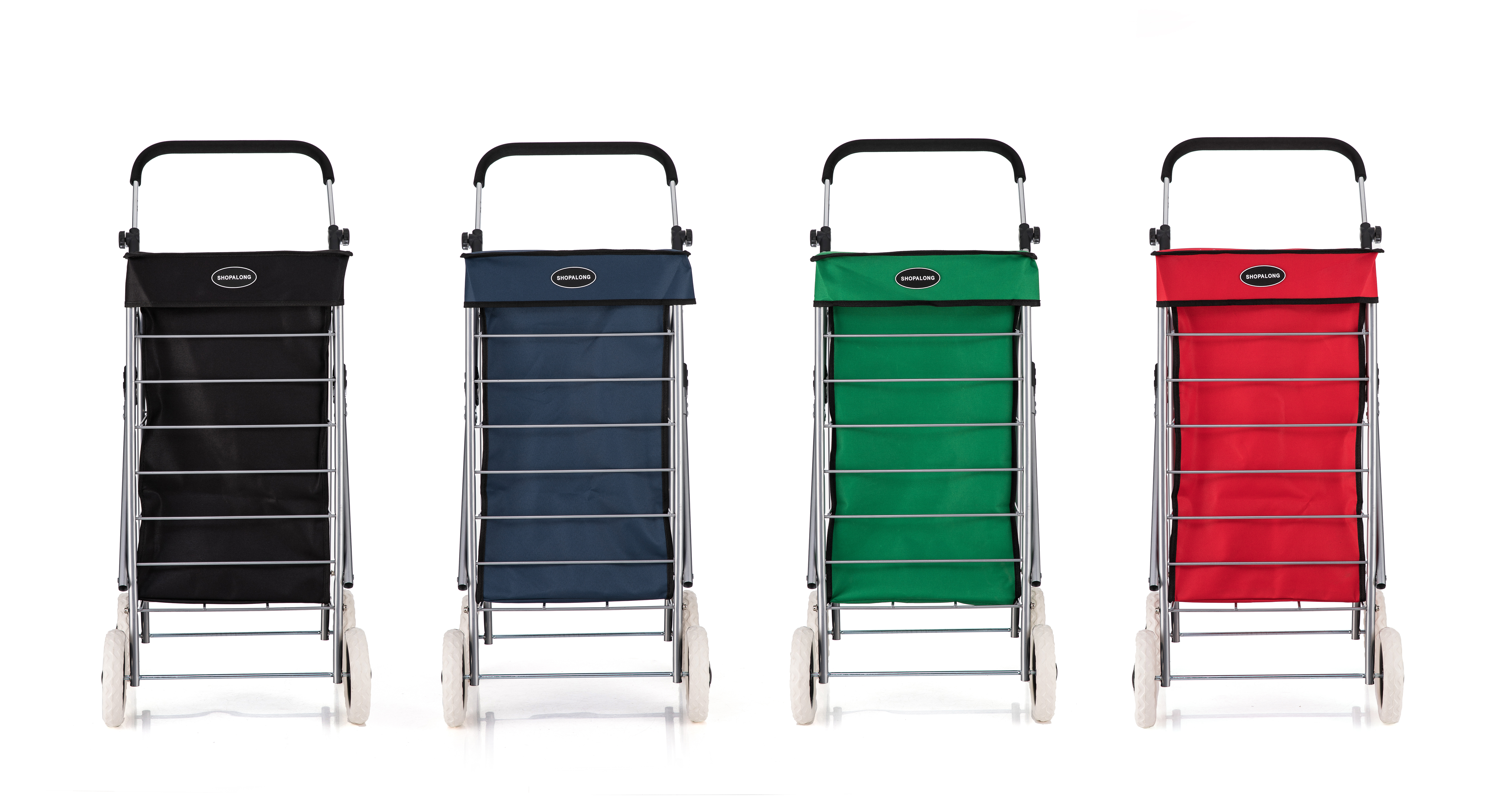 Premium 4 Wheel Large Shopping Trolley Lightweight Durable Foldable