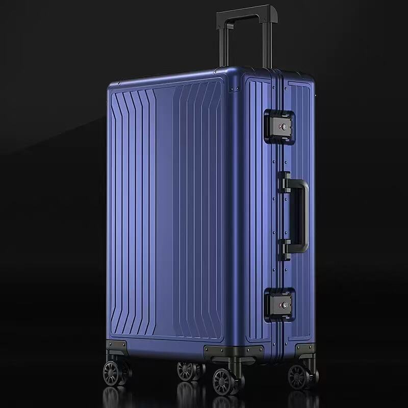 Top-Notch Quality Luxury Vintage Aluminum Suitcase TSA Lock Modern Portable Carry-ons Light Weight Chinese Luggage