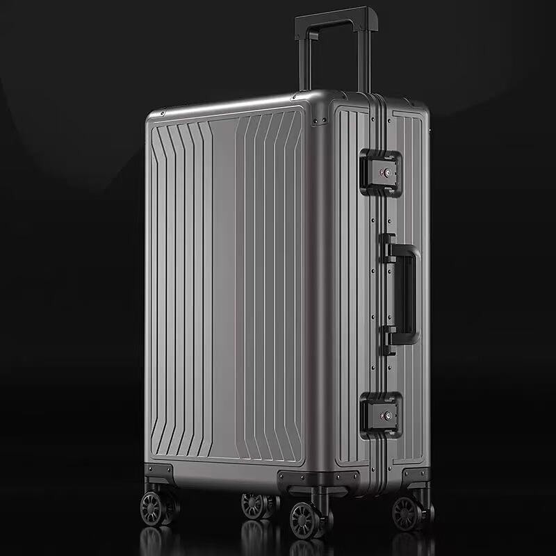 Top-Notch Quality Luxury Vintage Aluminum Suitcase TSA Lock Modern Portable Carry-ons Light Weight Chinese Luggage