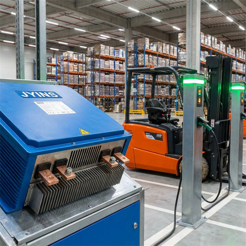 Designing power conversion for Electric Forklift Charging Stations in large distribution centers.
