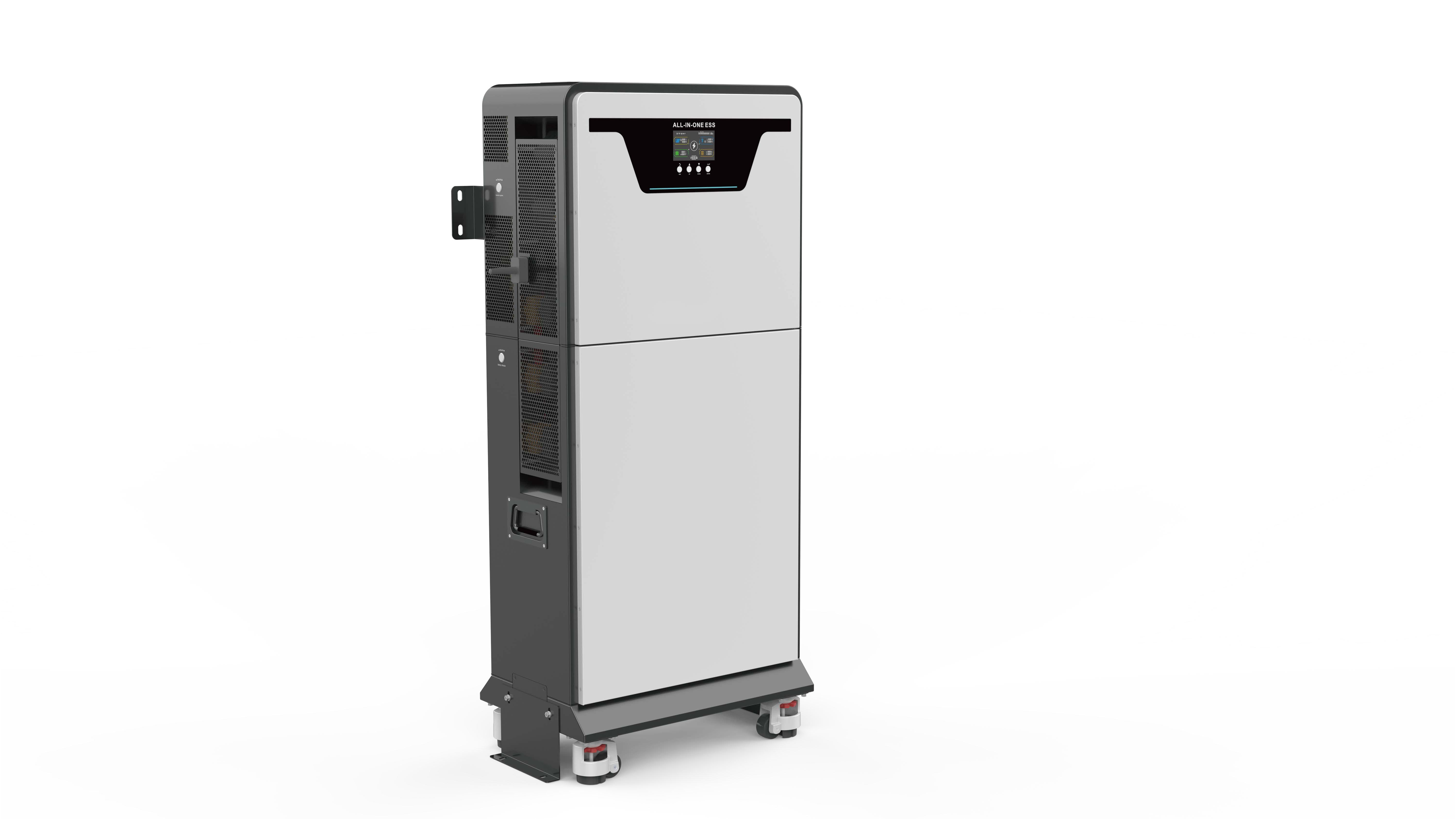 Système de stockage d'énergie domestique mural étanche IP65, lithium fer phosphate hybride sur réseau empilable, 10 kWh