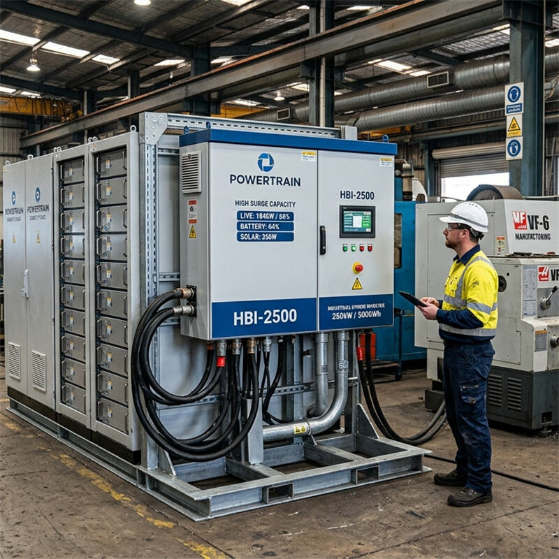 How to implement 'Load-Leveling' using hybrid inverters in high-surge industrial machinery workshops?
