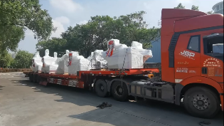 Delivery of large trucks on October 8th