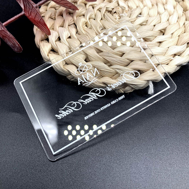 1.8mm Clear Acrylic Business Cards with UV Printing