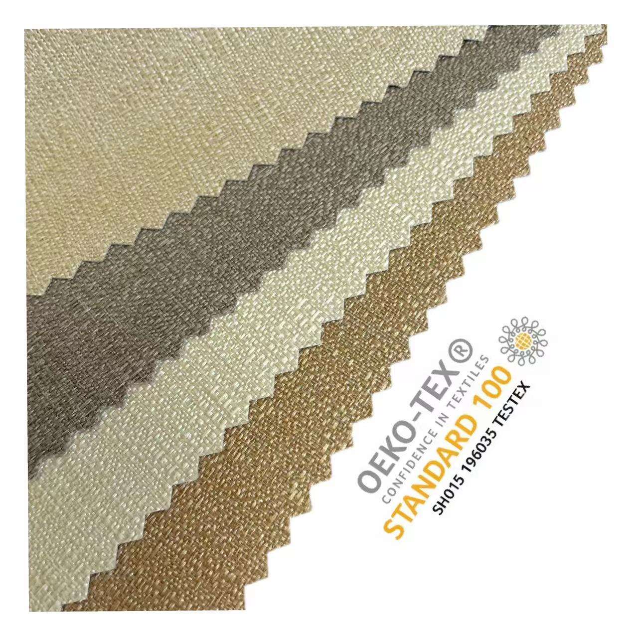 4 PASS Jacquarding Outlook 100% Blackout Fire Retardant Curtain Fabric Rooms Darkening Window Drapes Fabric