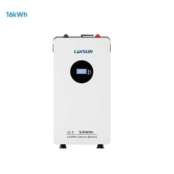 baterai Penyimpanan Energi LifePO4 16KWh, Dipasang di Lantai, dengan Layar