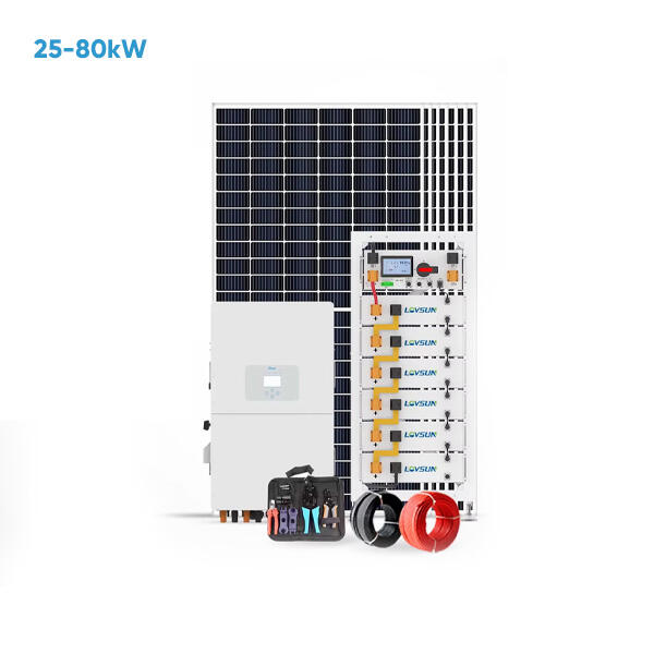 Hybridný Solárny Energičný Systém 5Kw 20Kw 30Kw Solárny Hybridný Systém s Akuľom s Uložiacej Kapacitou Všetko V Jednom