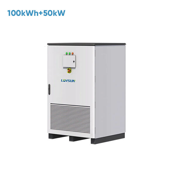 Lovsun 50KWH 100KWH 100KW All-in-one Outdoor ESS Cabinet for Commercial Solar System