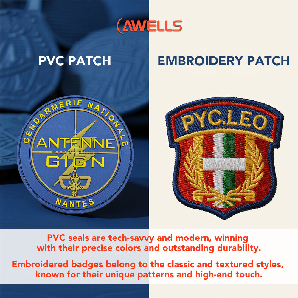 كيفية الاختيار بين شارات PVC والشارات المطرزة لعلامتك التجارية؟