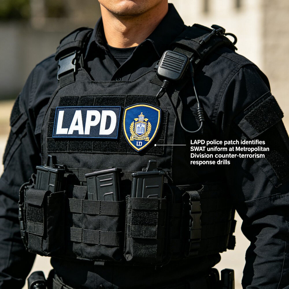 תג שוטרים מותאם של משטרת לוס אנג'לס (LAPD) – סימן כבוד באיכות גבוהה לעובדי משטרת לוס אנג'לס ולציוד שלהם