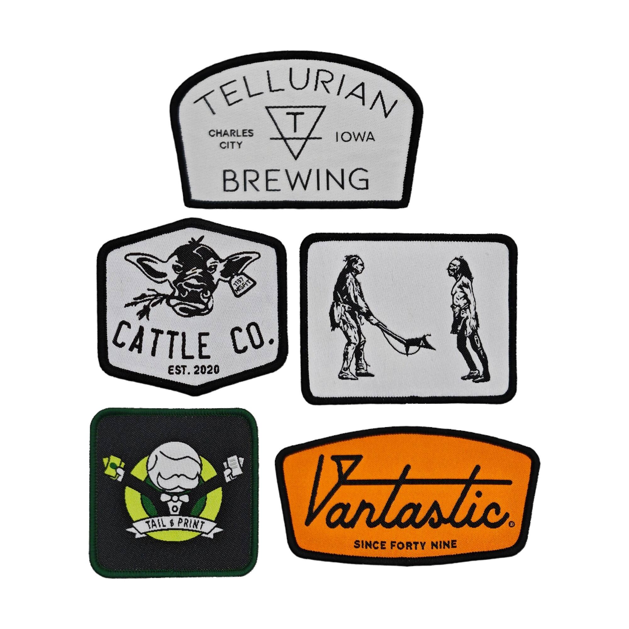 High-Quality Irregular Woven Patches Craft Beer/Ranch/Retro Themed Badges for Brand Identity by AWELLS