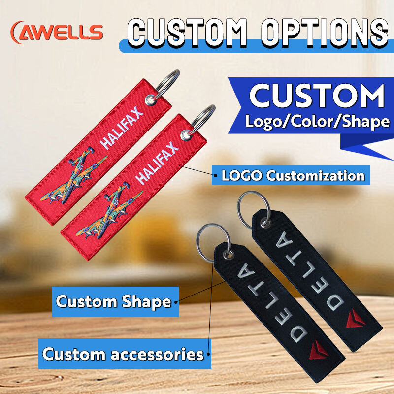 Embroidered Aviation Patches Inspired Keychain For Bag Charms – Pilot Wing Designs By AWELLS For Travel Enthusiasts