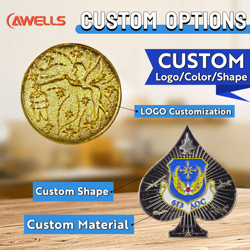 Custom Metal Coin For Hats And Denim Jackets Collection – Premium Zinc Alloy Challenge Coins By AWELLS With 3D relief For Personalized Fashion Accessories