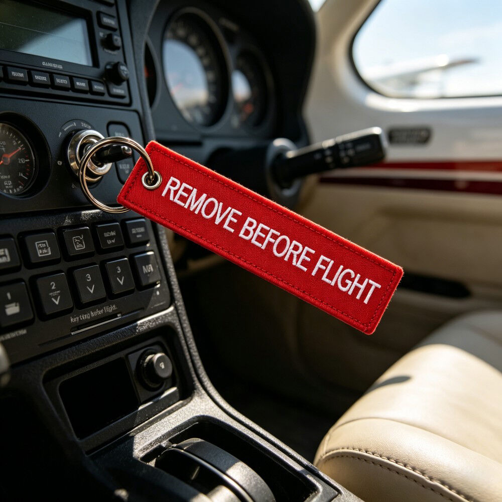 Entfernen vor dem Flug Schlüsseltag - Dauerhafte benutzerdefinierte Flugzeugschlüsseltags