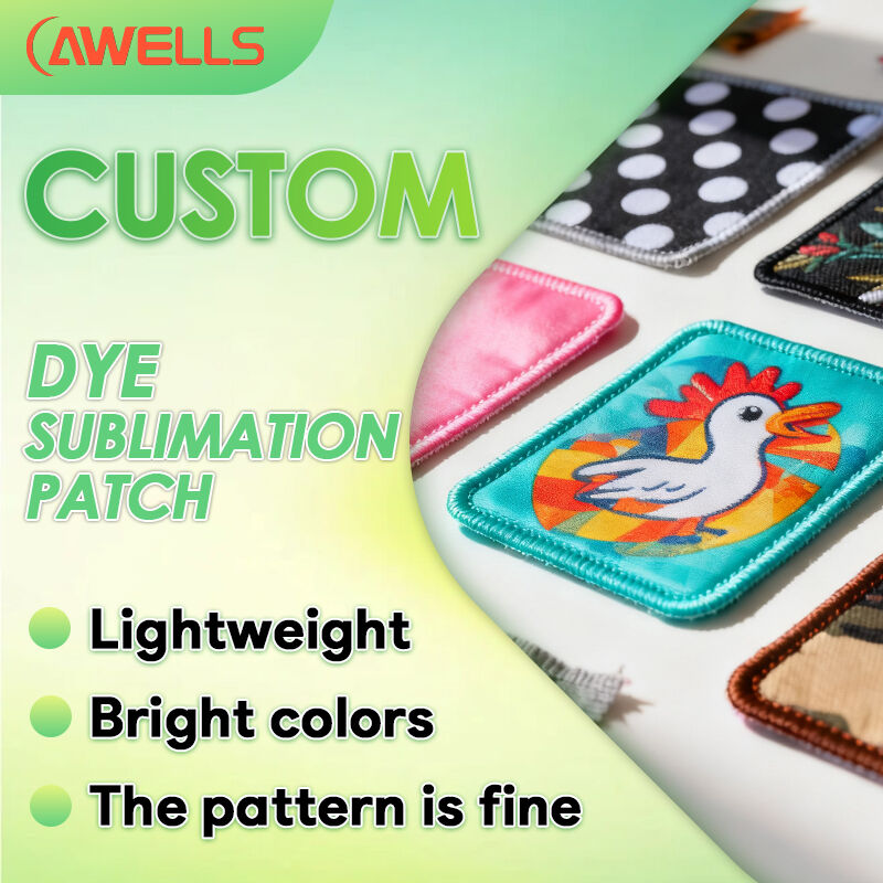 AWELLS Winter Snowboard Dye Sublimation Patch, Ski Team Badge for Championship Jackets & Gear