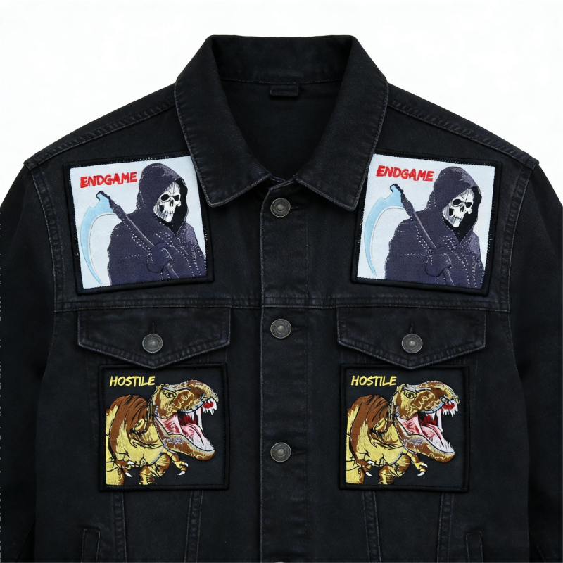 AWELLS Gothic Embroidered Patch Set for Denim Jackets and Punk Style Apparel