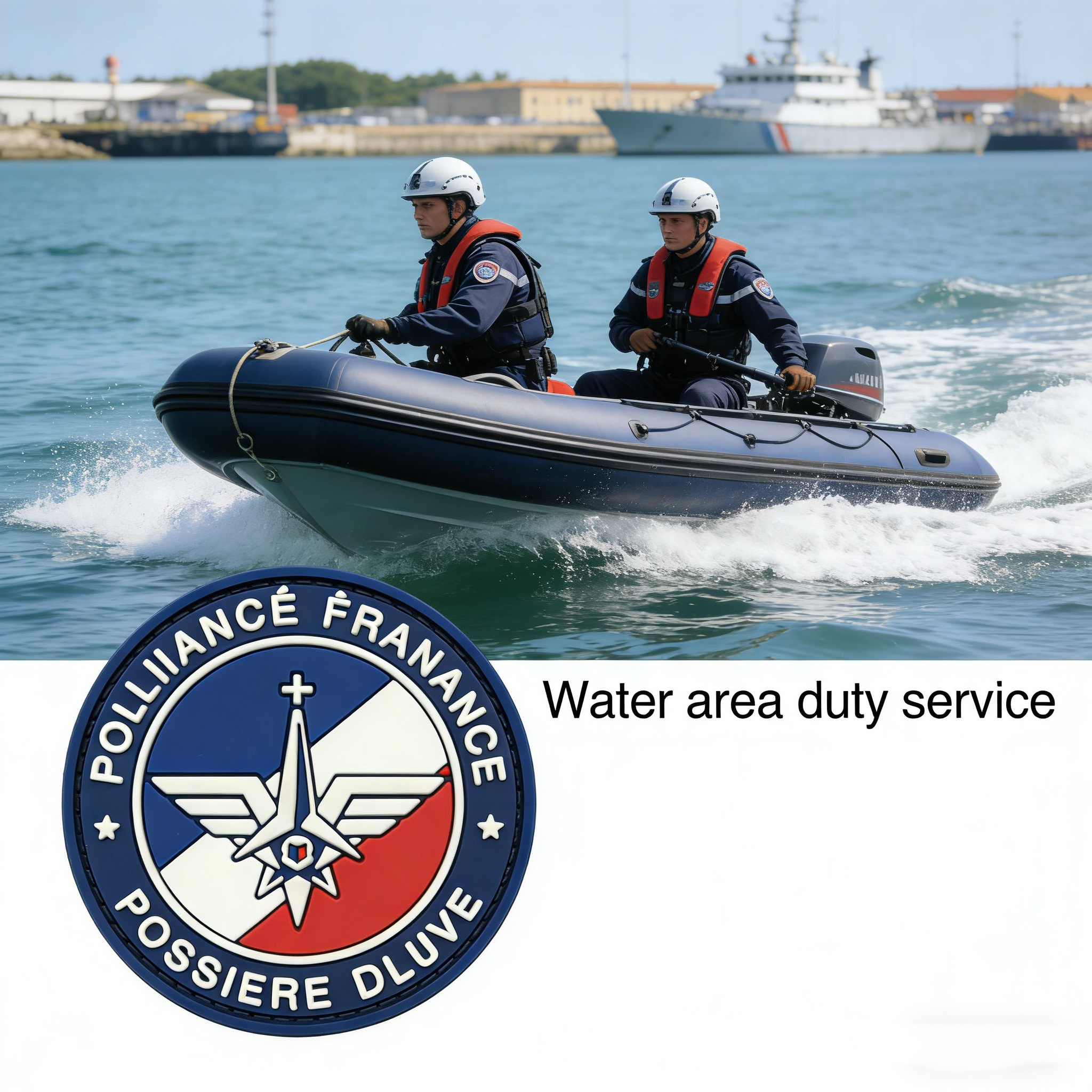 AWELLS Custom 3D PVC Patch with French National Colors for Military and Outdoor Use