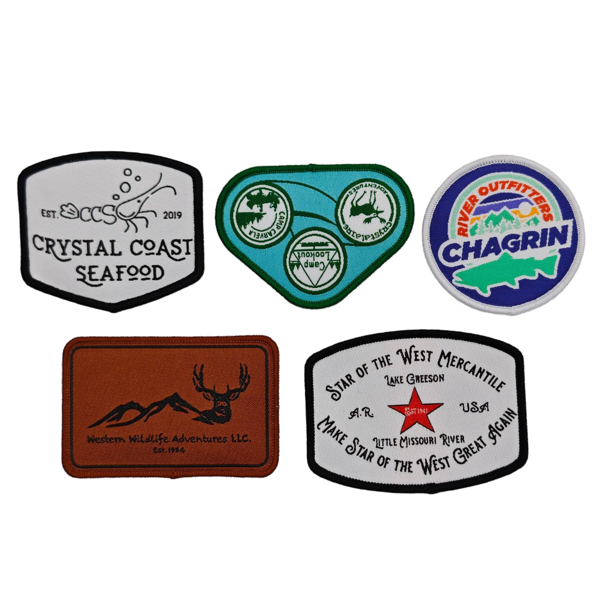 AWELLS Customizable Multi-Style Woven Patches Outdoor Adventure/Seafood Restaurant/Hunting Club Identity Patches