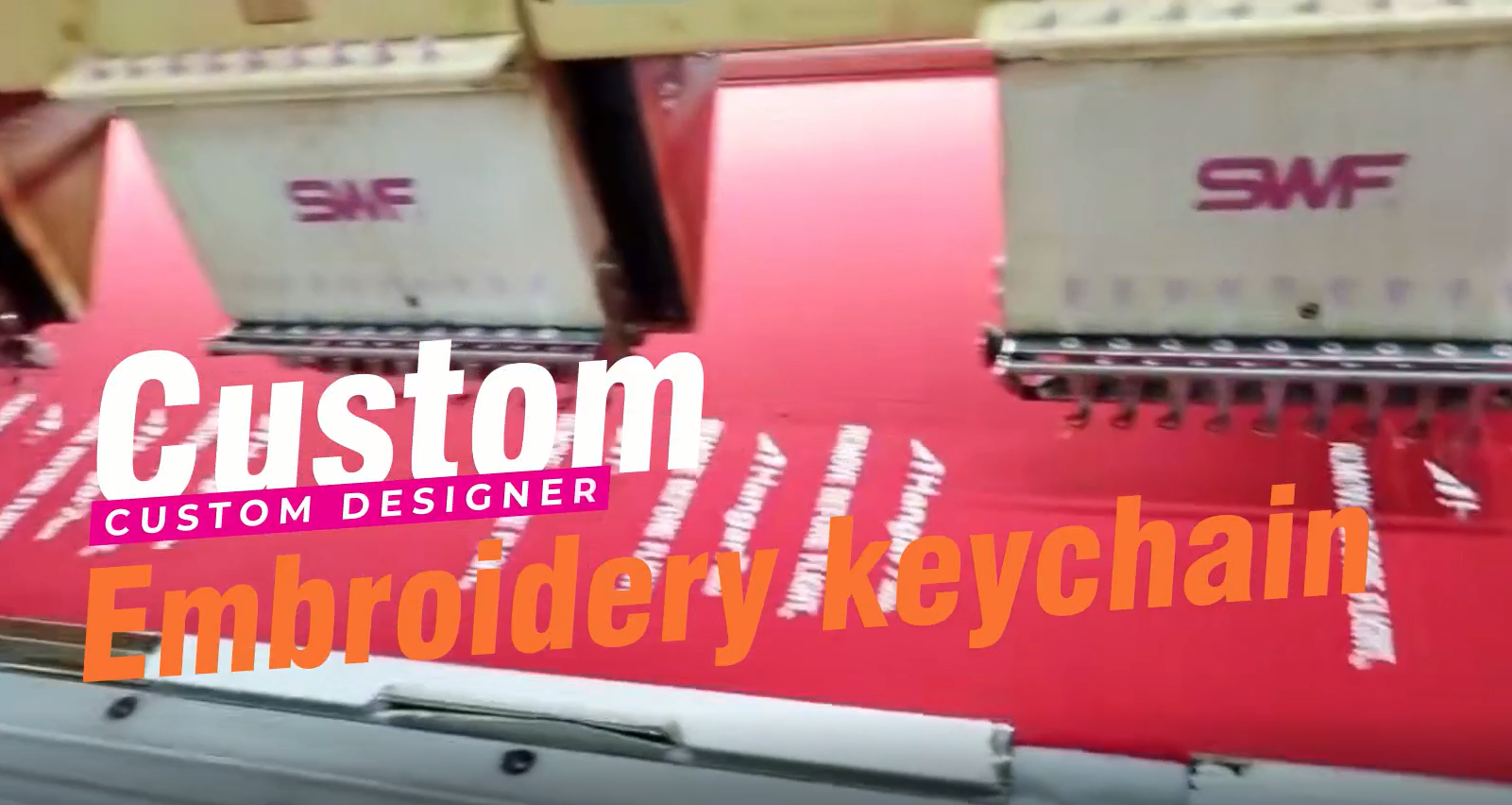 broderet nøglekæde